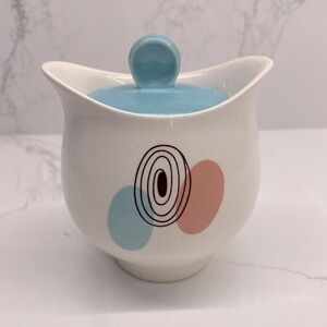 Vintage kitsch atomic mcm mid mod Steubenville Sugar bowl